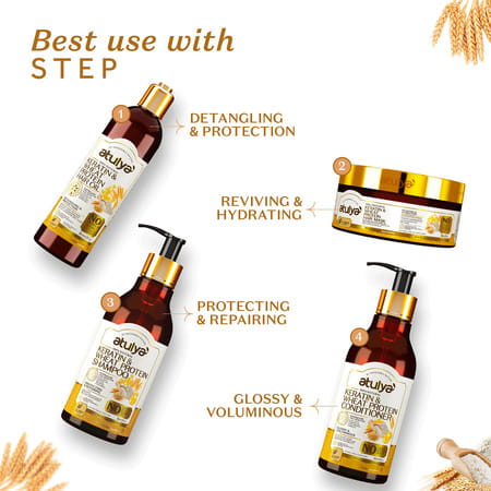 Atulya Keratin & Wheat Protein Shampoo 300 Ml