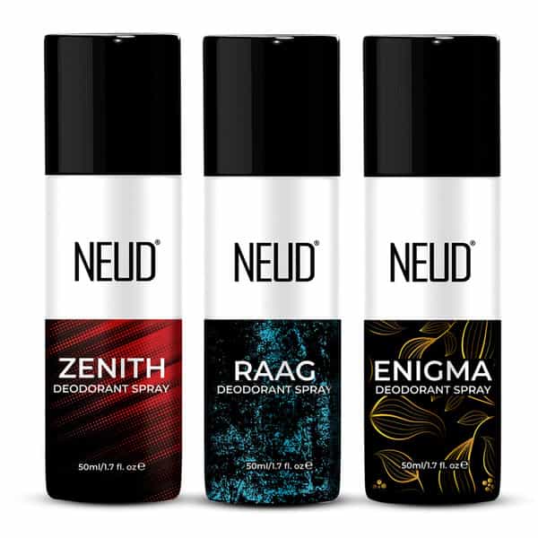 Neud Perfumed Body Sprays For Men Pack Of 3 (50 Ml Each)