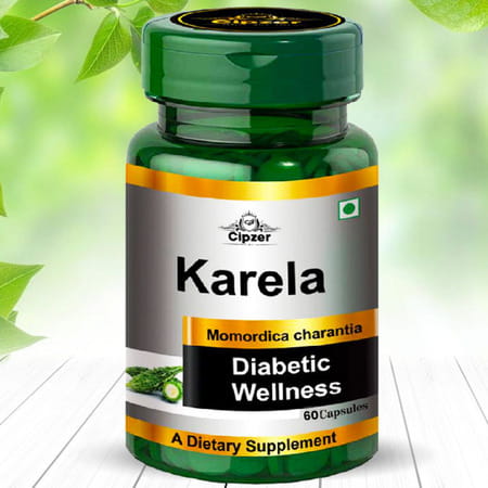 Cipzer Karela Capsule | Helps In Regulating Blood Sugar Level And Boost The Metabolism-60 Capsules
