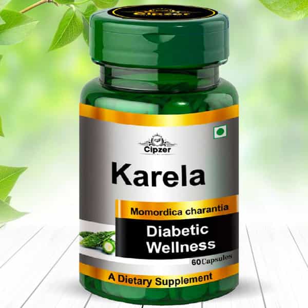 Cipzer Karela Capsule | Helps In Regulating Blood Sugar Level And Boost The Metabolism-60 Capsules