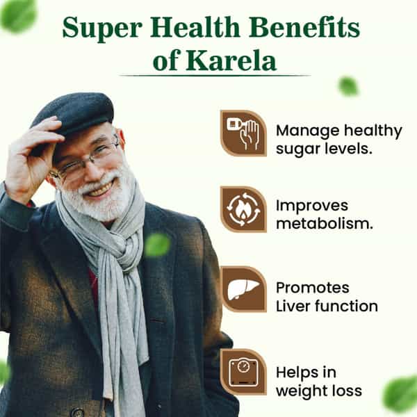 Cipzer Karela Capsule | Helps In Regulating Blood Sugar Level And Boost The Metabolism-60 Capsules
