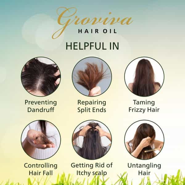 Groviva Hair Oil 100 Ml | Complete Hair Solution | Promotes Hair Growth (Pack Of 1)