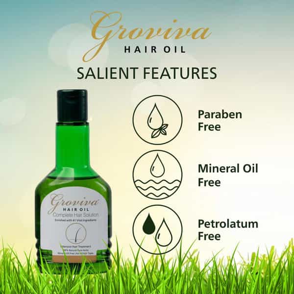 Groviva Hair Oil 100 Ml | Complete Hair Solution | Promotes Hair Growth (Pack Of 1)