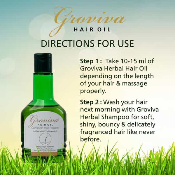 Groviva Hair Oil 100 Ml | Complete Hair Solution | Promotes Hair Growth (Pack Of 1)