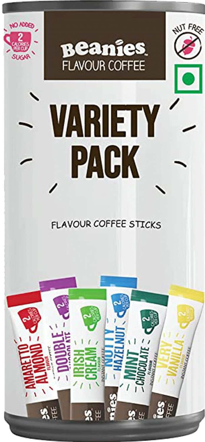 Buy BEANIES FLAVOURED INSTANT COFFEE STICKS VARIETY PACK 24G