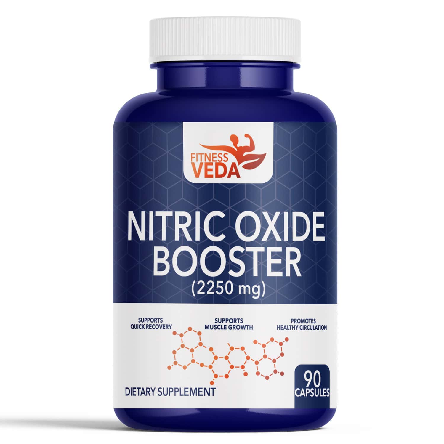 Fitness Veda Extra Strength Nitric Oxide Supplement L Arginine 3x Strength - Citrulline Malate