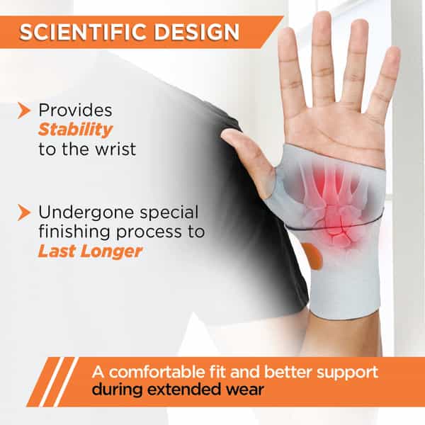 Vissco Wrist Brace (Neoprene) | Support To The Wrist (Grey)
