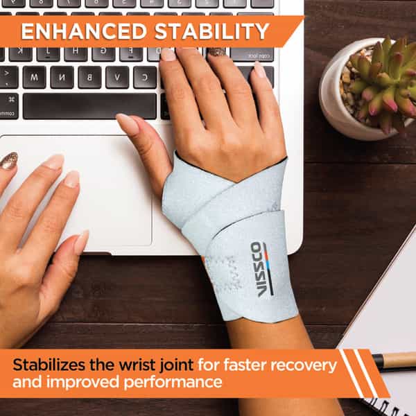 Vissco Wrist Brace (Neoprene) | Support To The Wrist (Grey)