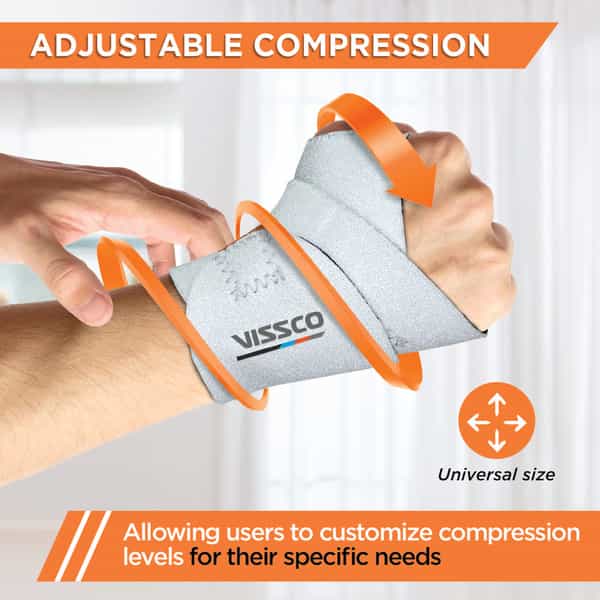 Vissco Wrist Brace (Neoprene) | Support To The Wrist (Grey)