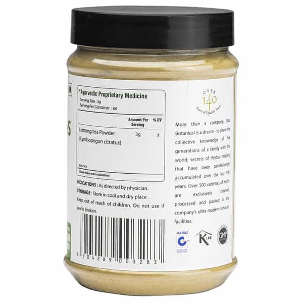 Bixa Botanical Lemongrass Powder | Excellent Detoxifier | Fever Reducer | Remove Toxic Waste(200G)