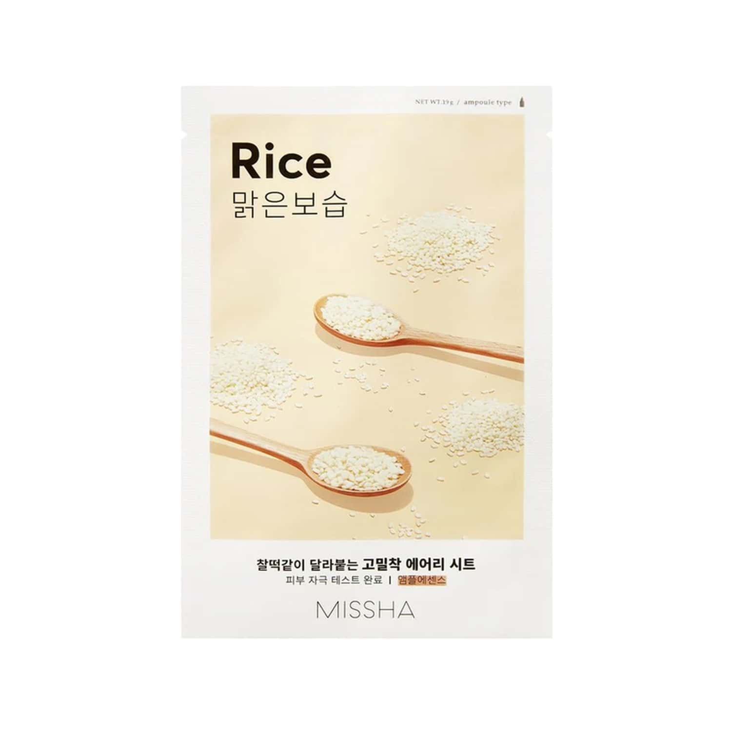 Missha Airy Fit Sheet Mask [Rice] - Pack Of 5
