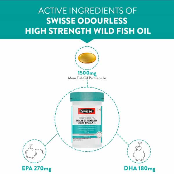 Swisse Ultiboost High Strength Wild Fish Oil Capsule 40 No's