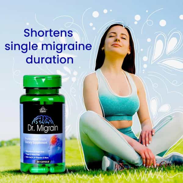 Cipzer Dr Migraine 60 Capsules | Supports Headache Relief & Stress Wellness