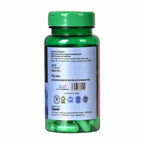 Cipzer Dr Migraine 60 Capsules | Supports Headache Relief & Stress Wellness