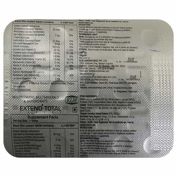 Extend Total Strip Of 15 Tablets