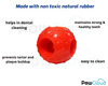 Pawcloud Dog Ball Toy With Hole Dog Rubber Chew Toy Large Multicolor
