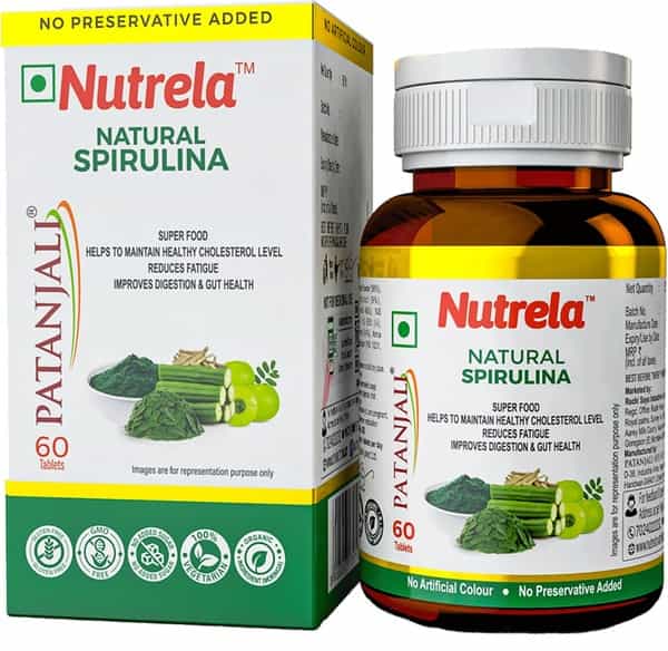 Pat Nutrela Spirulina Natural 160.5G - 1 Bottle (60 Tablets)