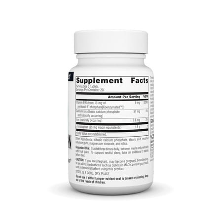 Source Naturals L-Tryptophan With Coenzyme B-6 500Mg - 60 Tablets