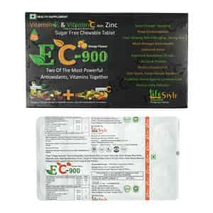 Ec 900 Orange Flavour Sugar Free Chewable Tablets 10 No's