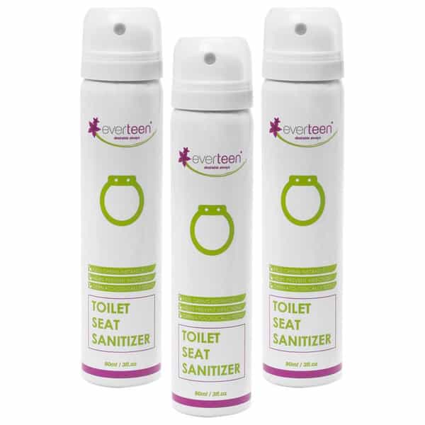 Everteen Instant Toilet Seat Sanitizer Spray For Women 3 Packs (90Ml Each)