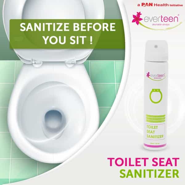 Everteen Instant Toilet Seat Sanitizer Spray For Women 3 Packs (90Ml Each)
