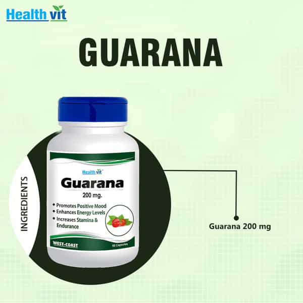 Healthvit Guarana 200 Mg 60 Capsules