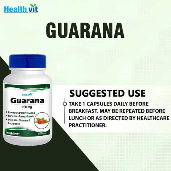 Healthvit Guarana 200 Mg 60 Capsules