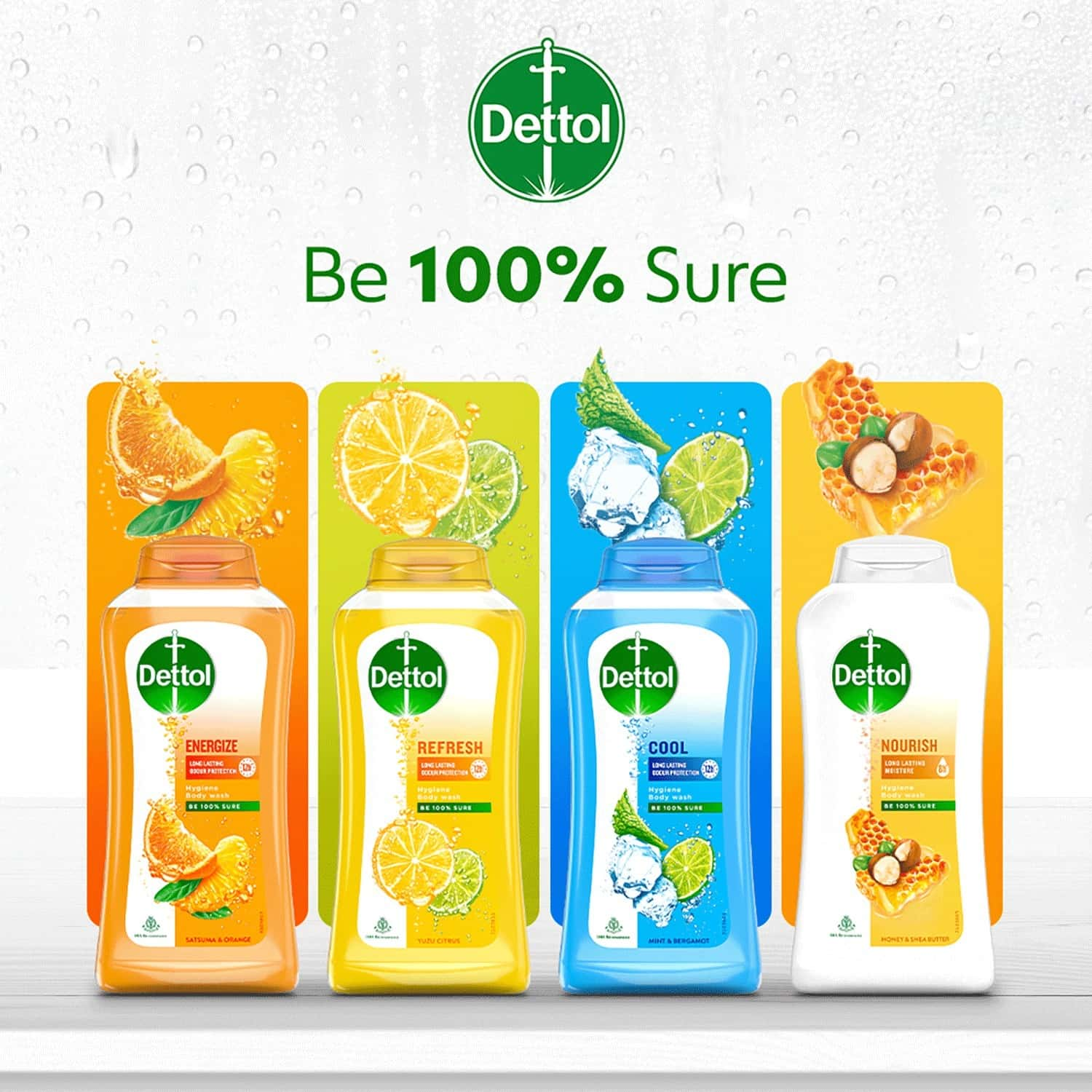 Dettol Body Wash And Shower Gel For Women And Men Nourish - 250ml 