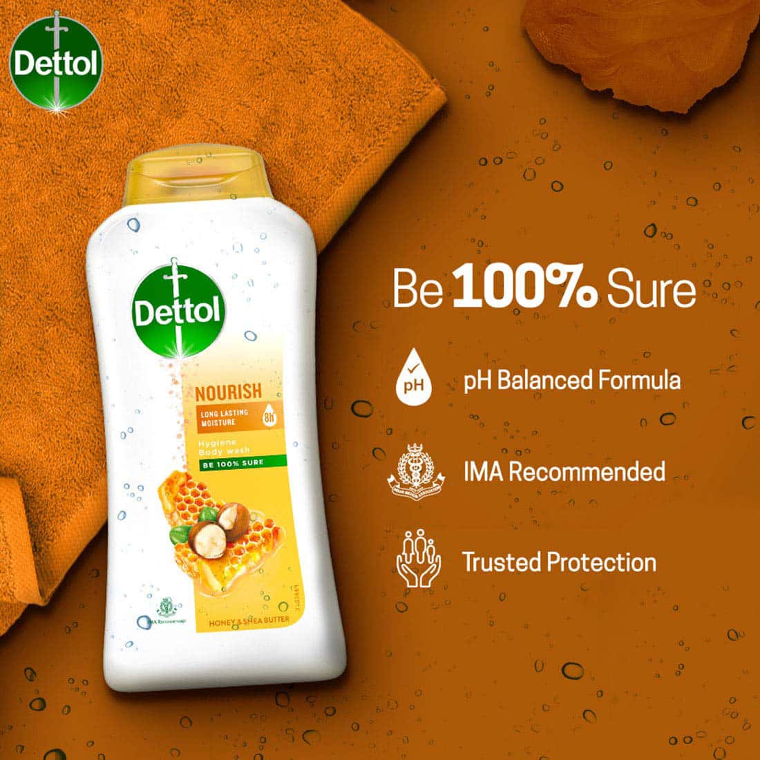Buy Dettol Body Wash And Shower Gel, Nourish - 250ml Online & Get Upto ...