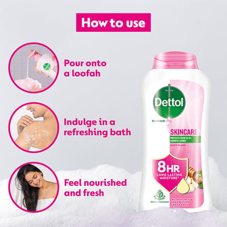 Dettol Skincare Body Wash And Shower Gel Bottle For Women And Men | 250ml