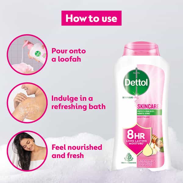 Dettol Skincare Body Wash And Shower Gel Bottle For Women And Men | 250Ml