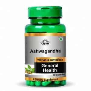 Cipzer Ashwagandha 30 Capsules | Supports Vitality| Stamina & Overall Wellness