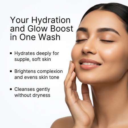 Glutone-Hydra Face Wash 1% Hyaluronic Acid & Dermawhite Cleanser For Dry Skin 100Ml (Pack Of 3)