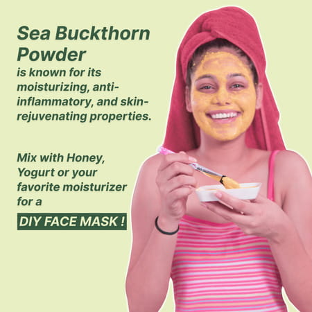 Nutrabud Organics Sea Buckthorn Powder | Natural Omega 3 | 6 | 7 | 9 & Antioxidants | 100g