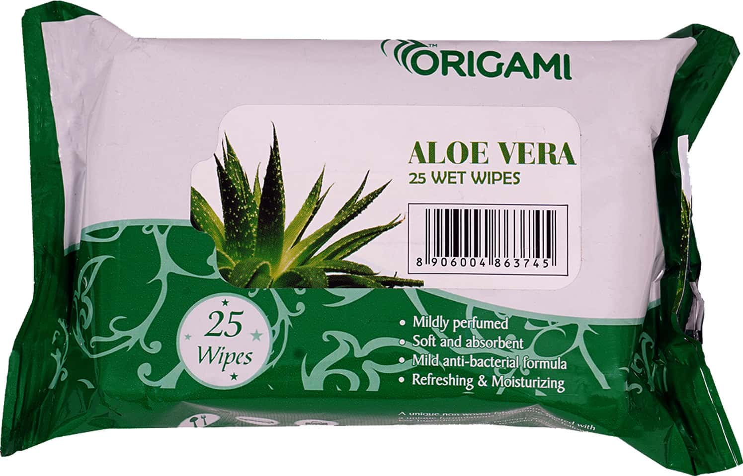 Origami So Soft Refreshing Facial Wet Wipes / Cleansing Face Wipe - Aloe Vera - 25'S