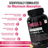 Bon Omega 3 Fish Oil For Women 1250 Mg 3X Triple Strength With Vitamin D3 K2 - 90 Softgels