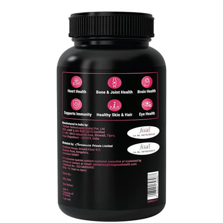 Bon Omega 3 Fish Oil For Women 1250 Mg 3x Triple Strength With Vitamin D3 K2 - 90 Softgels