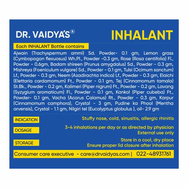 Dr. Vaidya's Inhalant- Pack Of 1