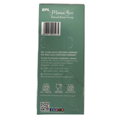 Bpl Medical Technologies Mamabee Silicone Manual Breast Pump - Bpa Free (150 Ml)