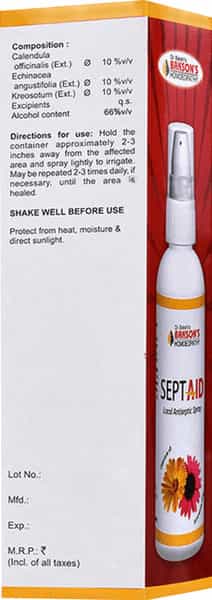 Dr Bakshi's Bakson Homoeopathy Sept Aid Spray 100Ml Pack Of 2