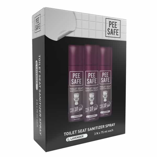 Peesafe Pee Safe Toilet Seat Sanitizer Spray - 75 Ml (Pack Of 3 | Lavender)
