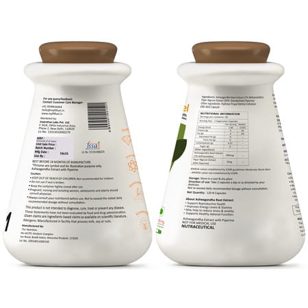 Myfitfuel Ashwagandha Root Extract (7% Withanolides) With Piperine 95% | (1000mg) | 120 Capsules