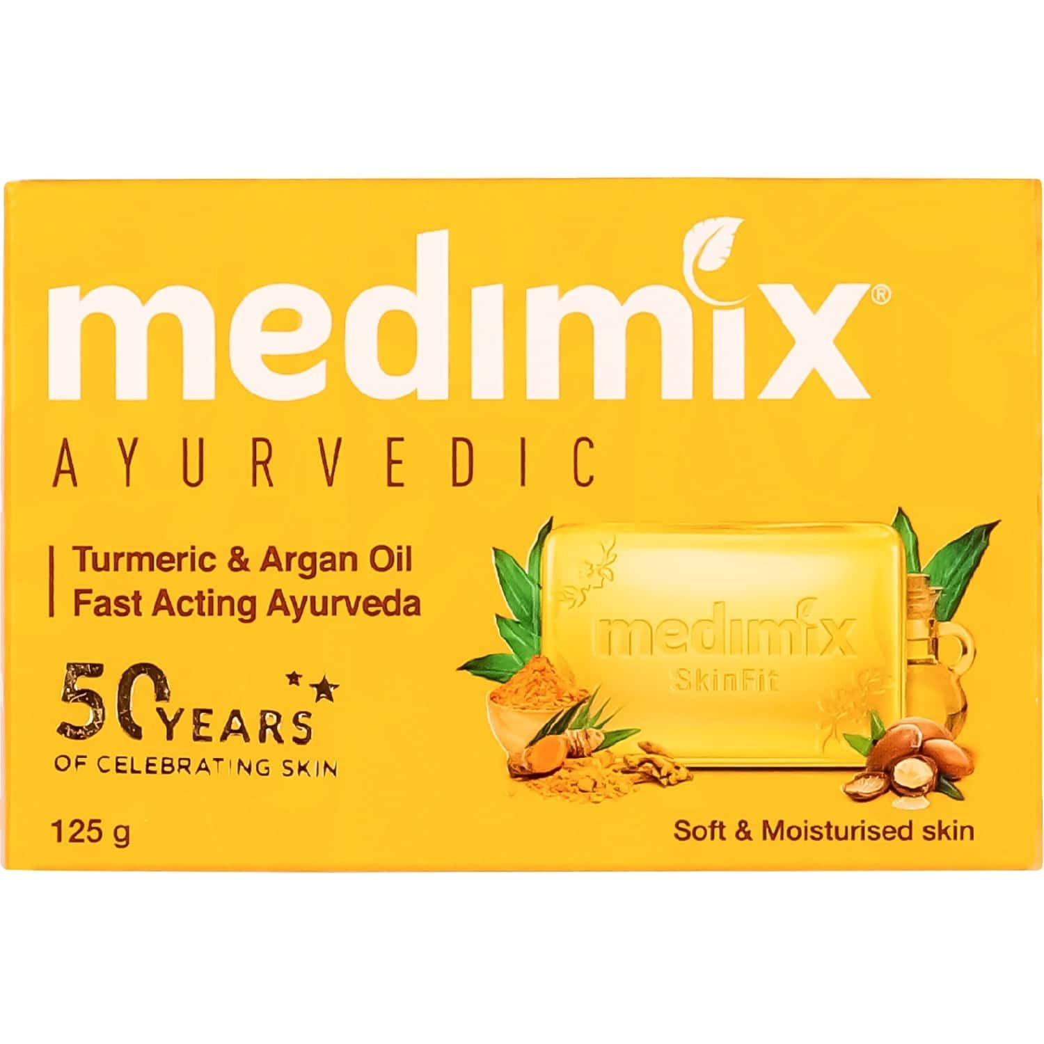 Buy Medimix Ayurvedic Turmeric And Argan Oil Bathing Bar 125g Online