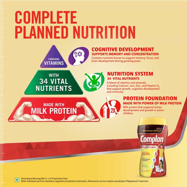 Complan Nutrition Drink | Royale Chocolate Flavour | Jar 1 Kg