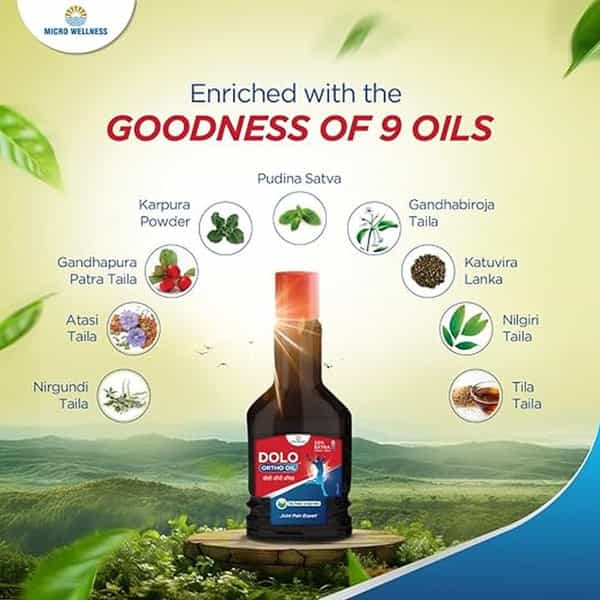 Dolo Ortho Oil - Joint And Muscle Pain Solution - 120Ml | Arthritis Relief | Pack Of 2