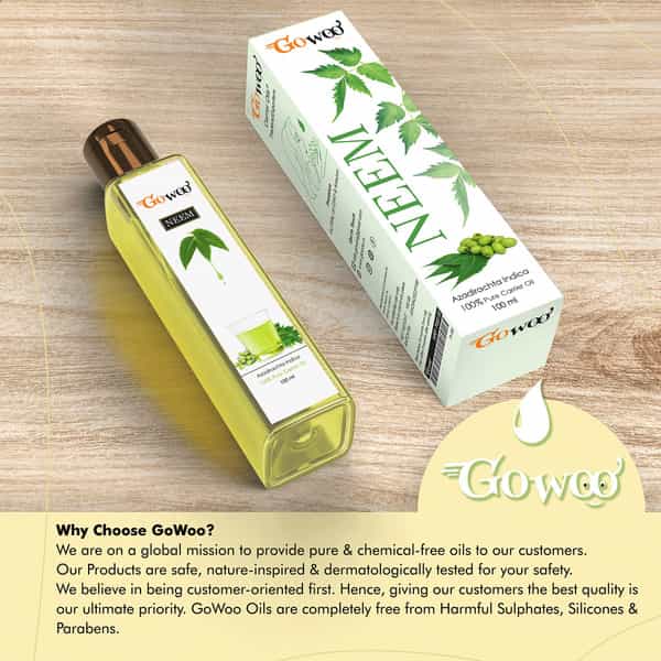 Go Woo 100% Pure Neem Carrier Oil Good For Hair 100 Ml