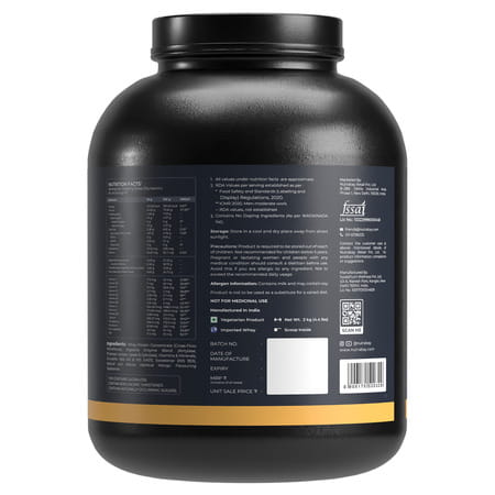 Nutrabay Gold 100% Whey Protein Concentrate|25g Protein|Muscle Support & Recovery|Mango | 2 Kg