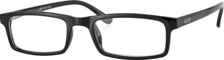 Klar Eye Rectangle Full Rim Reading Glasses Men And Women +0.75 To +3.50+1.75 Power Matte Black