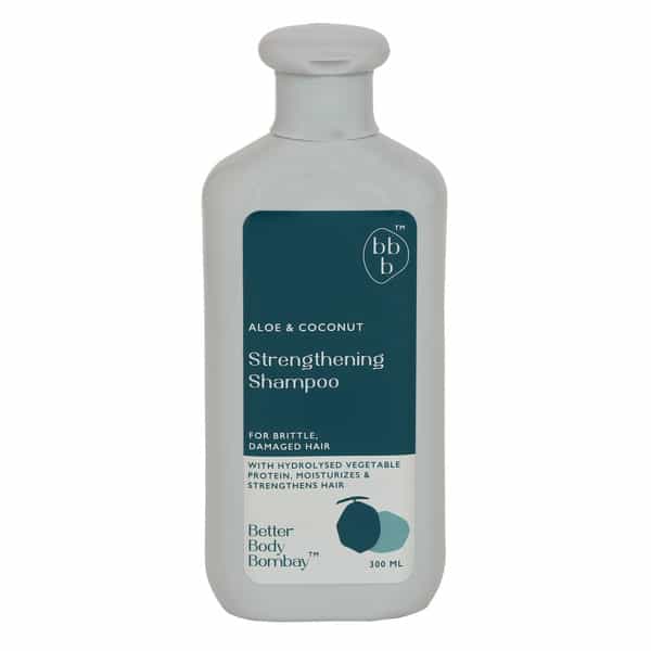 Bbb Better Body Bombay Aloe & Coconut Strengthening Shampoo | For Brittle | Damaged Hair (300Ml)