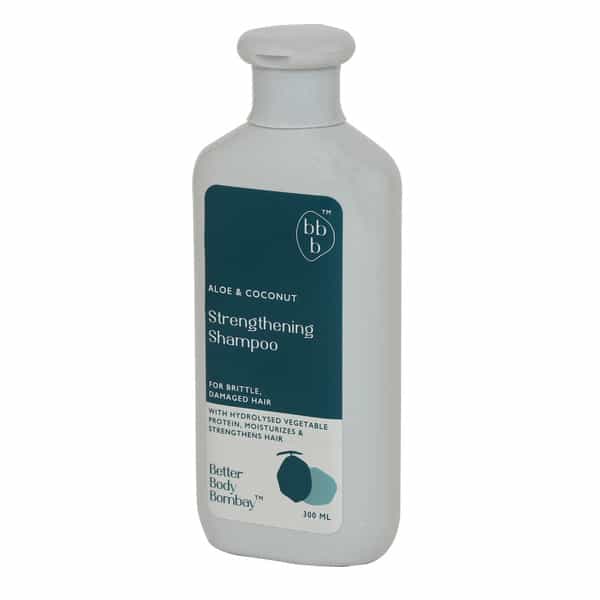 Bbb Better Body Bombay Aloe & Coconut Strengthening Shampoo | For Brittle | Damaged Hair (300Ml)